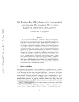 On Training-Test (Mis)alignment in Unsupervised Combinatorial Optimization: Observation, Empirical Exploration, and Analysis