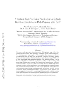 A Scalable Post-Processing Pipeline for Large-Scale Free-Space Multi-Agent Path Planning with PiBT