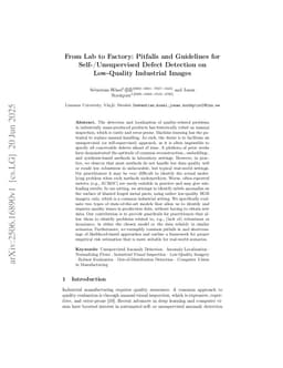 From Lab to Factory: Pitfalls and Guidelines for Self-/Unsupervised Defect Detection on Low-Quality Industrial Images