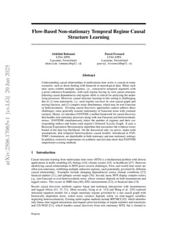Flow-Based Non-stationary Temporal Regime Causal Structure Learning