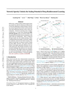 Network Sparsity Unlocks the Scaling Potential of Deep Reinforcement Learning