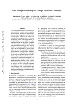 Fine-Tuning Lowers Safety and Disrupts Evaluation Consistency