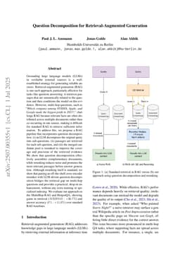 Question Decomposition for Retrieval-Augmented Generation