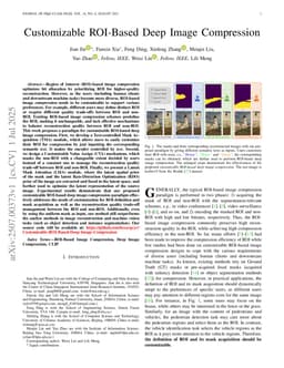 Customizable ROI-Based Deep Image Compression