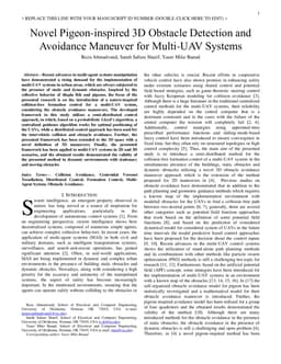 Novel Pigeon-inspired 3D Obstacle Detection and Avoidance Maneuver for Multi-UAV Systems