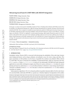 Advancing Local Search in SMT-NRA with MCSAT Integration