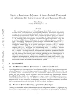 Cognitive Load-Aware Inference: A Neuro-Symbolic Framework for Optimizing the Token Economy of Large Language Models