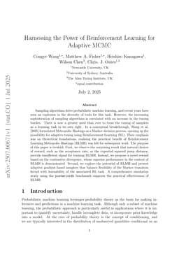 Harnessing the Power of Reinforcement Learning for Adaptive MCMC