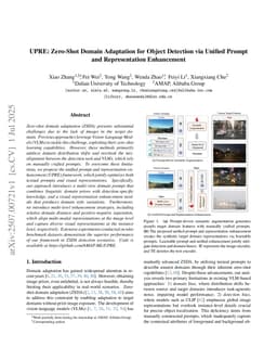 UPRE: Zero-Shot Domain Adaptation for Object Detection via Unified Prompt and Representation Enhancement