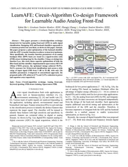 LearnAFE: Circuit-Algorithm Co-design Framework for Learnable Audio Analog Front-End
