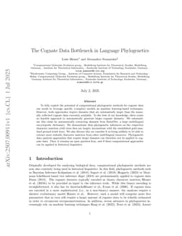 The Cognate Data Bottleneck in Language Phylogenetics