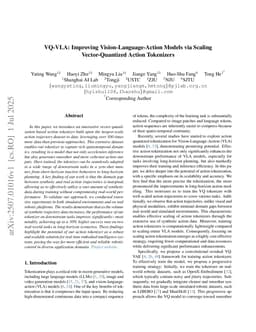 VQ-VLA: Improving Vision-Language-Action Models via Scaling Vector-Quantized Action Tokenizers