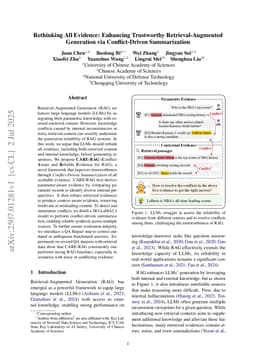 Rethinking All Evidence: Enhancing Trustworthy Retrieval-Augmented Generation via Conflict-Driven Summarization