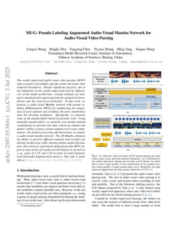MUG: Pseudo Labeling Augmented Audio-Visual Mamba Network for Audio-Visual Video Parsing