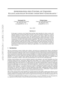 Approximation-free Control of Unknown Euler-Lagrangian Systems under Input Constraints