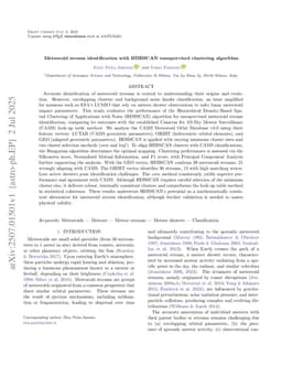 Meteoroid stream identification with HDBSCAN unsupervised clustering algorithm