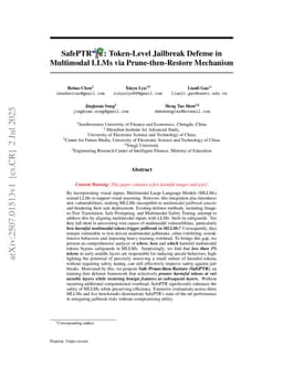SafePTR: Token-Level Jailbreak Defense in Multimodal LLMs via Prune-then-Restore Mechanism