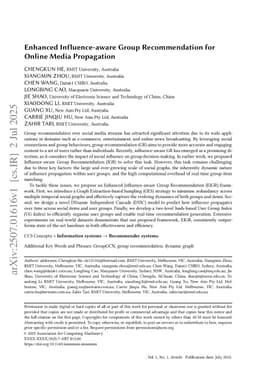 Enhanced Influence-aware Group Recommendation for Online Media Propagation