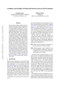 Confidence and Stability of Global and Pairwise Scores in NLP Evaluation