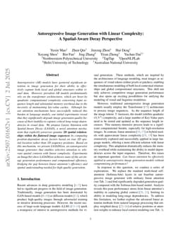 Autoregressive Image Generation with Linear Complexity: A Spatial-Aware Decay Perspective