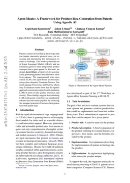 Agent Ideate: A Framework for Product Idea Generation from Patents Using Agentic AI