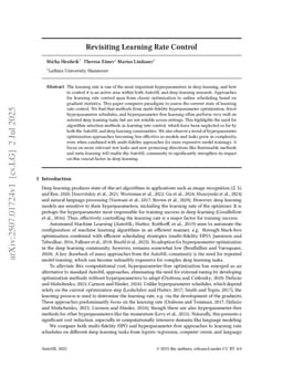 Revisiting Learning Rate Control