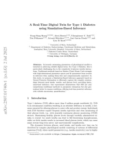 A Real-Time Digital Twin for Type 1 Diabetes using Simulation-Based Inference