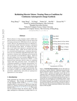Rethinking Discrete Tokens: Treating Them as Conditions for Continuous Autoregressive Image Synthesis