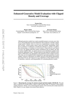 Enhanced Generative Model Evaluation with Clipped Density and Coverage