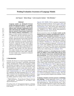 Probing Evaluation Awareness of Language Models