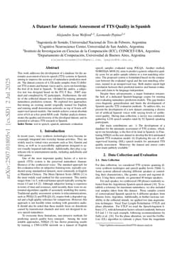 A Dataset for Automatic Assessment of TTS Quality in Spanish