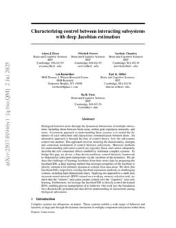 Characterizing control between interacting subsystems with deep Jacobian estimation