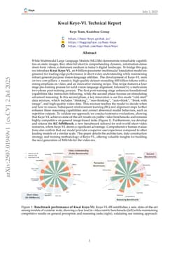 Kwai Keye-VL Technical Report