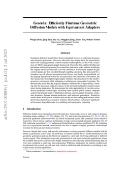 GeoAda: Efficiently Finetune Geometric Diffusion Models with Equivariant Adapters