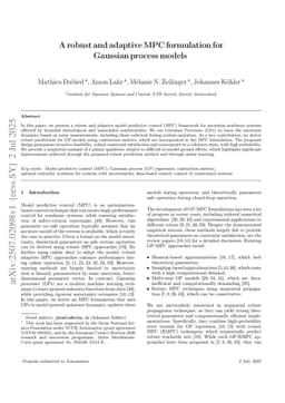 A robust and adaptive MPC formulation for Gaussian process models