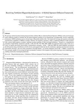 Resolving Turbulent Magnetohydrodynamics: A Hybrid Operator-Diffusion Framework