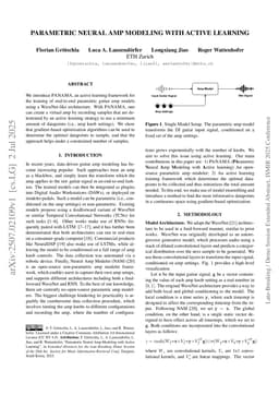 Parametric Neural Amp Modeling with Active Learning
