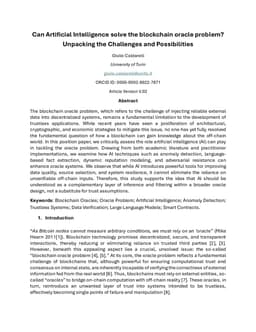 Can Artificial Intelligence solve the blockchain oracle problem? Unpacking the Challenges and Possibilities