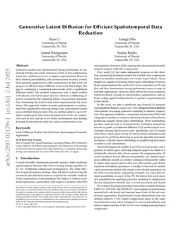 Generative Latent Diffusion for Efficient Spatiotemporal Data Reduction