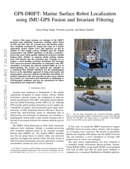 GPS-DRIFT: Marine Surface Robot Localization using IMU-GPS Fusion and Invariant Filtering