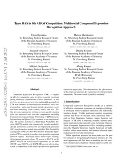 Team RAS in 9th ABAW Competition: Multimodal Compound Expression Recognition Approach