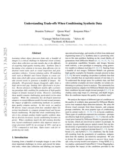 Understanding Trade offs When Conditioning Synthetic Data