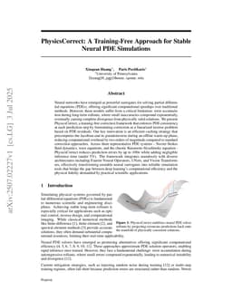 PhysicsCorrect: A Training-Free Approach for Stable Neural PDE Simulations