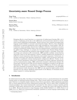 Uncertainty-aware Reward Design Process