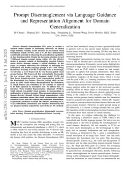 Prompt Disentanglement via Language Guidance and Representation Alignment for Domain Generalization