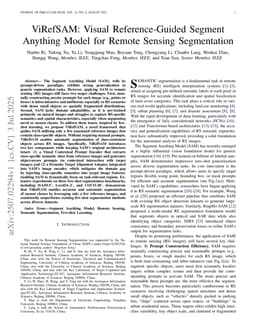 ViRefSAM: Visual Reference-Guided Segment Anything Model for Remote Sensing Segmentation