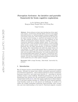 Perception Activator: An intuitive and portable framework for brain cognitive exploration