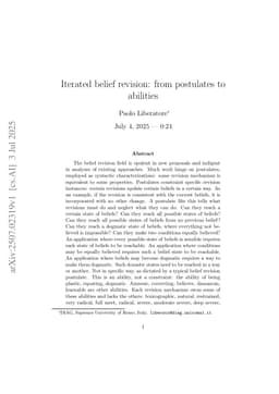 Iterated belief revision: from postulates to abilities