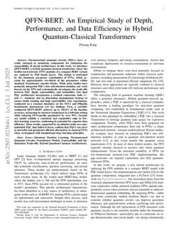QFFN-BERT: An Empirical Study of Depth, Performance, and Data Efficiency in Hybrid Quantum-Classical Transformers