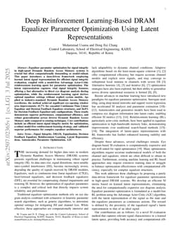Deep Reinforcement Learning-Based DRAM Equalizer Parameter Optimization Using Latent Representations